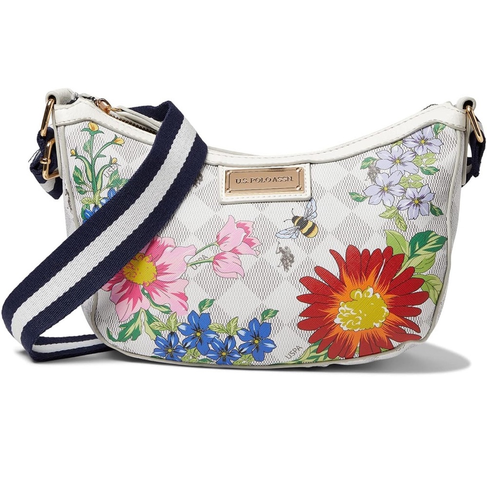 U.S. POLO ASSN. Floral Diamond Crossbody Bag